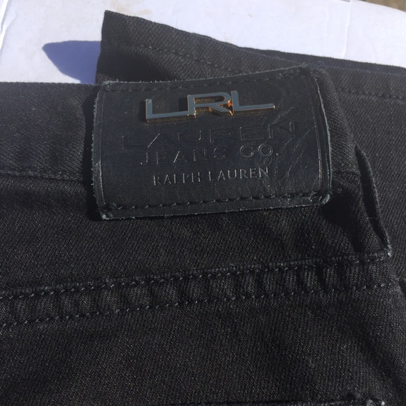 Ralph Lauren  LRL SZ 10 Black Jeans Gold logo - Picture 3 of 8